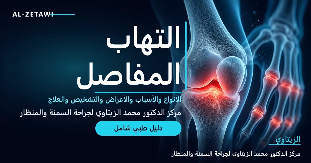 مفصل ركبة شبه شفاف مع التهاب متوهج في الغضروف ويد شعاعية بمفاصل ملتهبة — التهاب المفاصل والخشونة والروماتويد | د. محمد عبد الوهاب الزيتاوي