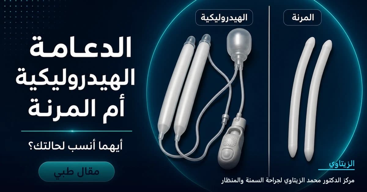 الدعامة الهيدروليكية أم المرنة في الأردن؟ — رسم توضيحي لمقارنة الدعامة الهيدروليكية والمرنة في الأردن | د. محمد عبد الوهاب الزيتاوي