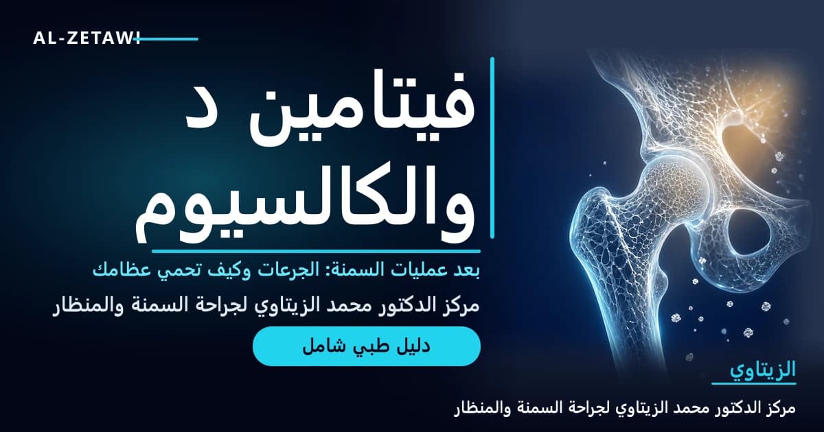 فيتامين د والكالسيوم بعد عمليات السمنة: كيف تحمي عظامك بعد التكميم وتحويل المسار؟ — صورة مقال طبي | د. محمد عبد الوهاب الزيتاوي