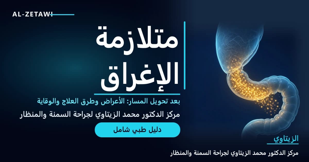 متلازمة الإغراق بعد تحويل المسار: الأعراض المبكرة والمتأخرة والأسباب والعلاج والوقاية | د. محمد عبد الوهاب الزيتاوي رسم طبي ثلاثي الأبعاد لجيب المعدة بعد تحويل المسار مع اندفاع جزيئات السكر بسرعة إلى الأمعاء الدقيقة — متلازمة الإغراق | د. محمد عبد الوهاب الزيتاوي