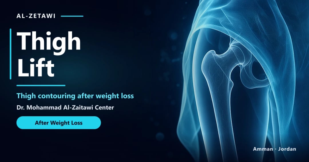 Thigh Lift in Jordan | Dr. Mohammad Al-Zaitawi Thigh lift 3D illustration: thigh contour after weight loss, Jordan