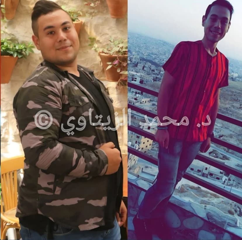 نتيجة تكميم المعدة: شاب من الأردن نزل 62 كيلو ومن مقاس XXXL إلى M خلال 10 أشهر | د. محمد عبد الوهاب الزيتاوي صورة قبل وبعد عملية تكميم المعدة للشاب وائل المعايطة من الأردن: من 130 إلى 68 كيلو خلال 10 أشهر — مركز الدكتور محمد عبد الوهاب الزيتاوي
